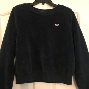 Abercrombie and Fitch fuzzy, long sleeve top.